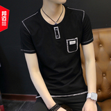 2016港风夏季男士T恤短袖韩版圆领薄款半袖上衣潮男装青年体恤薄