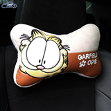 加菲猫汽车头枕护颈枕骨头枕可爱卡通四季车用靠枕车枕头一对装