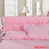 纯棉加厚欧式床头罩粉色床头套公主软包布艺1.8m皮床防尘罩1.5m床
