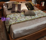 新古典后现代实木板式床上用品多件套东南亚风情样板房样板间床品