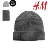 HM外贸原单正品  秋冬保暖羊毛混纺帽  纯色简约套头帽潮帽