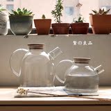 玻璃茶壶耐热花茶壶套装带盖大容量过滤耐高温防爆加厚凉水壶水杯