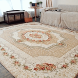 欧式田园珊瑚绒客厅卧室地毯沙发茶几满铺大地垫长方形床边毯脚垫