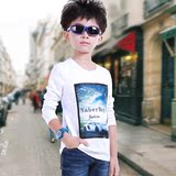 男童长袖t恤3D汽车图案春秋季新款2016中大儿童小男孩纯棉打底衫
