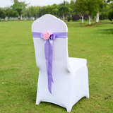【出租】免系韩式椅背纱 丝带 弹力椅套蝴蝶结婚礼绑带婚庆椅背带