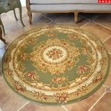 博尼亚欧式地毯混纺圆形 加密手工剪花床边地毯时尚奢华绿色 家用