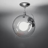 简约现代风格家居装饰灯饰灯具透明清光圆形球玻璃泡泡餐厅吊灯
