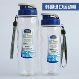 乐扣lock&amp 便携塑料户外运动大容量水壶防漏水杯韩国原装进口