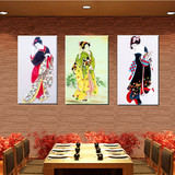 日本仕女图装饰画日式餐厅酒店挂画日本料理寿司无框画榻榻米壁画