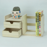 书架简易桌上办公桌置物架学生桌面实木书架儿童组合小书架特价