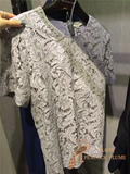 正品代购 巴宝莉/Burberry2015新款女装 优雅法式蕾丝短袖上衣
