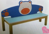 幼儿园儿童高档休闲凳椅木质沙发椅造型猫咪兔仔休闲椅卡通长椅Q