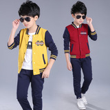 2016新款运动童套装男童秋装中大童儿童字母棒球服两件套韩版秋款