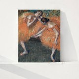 德加 芭蕾舞者 世界名画人物油画卧室装饰画餐厅无框画客厅背景画
