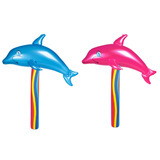 出口原装 充气锤子海豚动物模型棒槌玩具 舞台活动加油打气棒道具