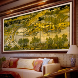 正品蒙娜丽莎十字绣清明上河图新款客厅大幅2米3米精准印花古典画