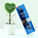 韩国进口正品 爱茉莉 新款升级版 麦迪安86% 去渍美白牙膏 蓝色