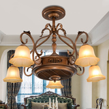 2016新品负离子欧式客厅吊灯古典奢华艺术灯具卧室餐厅隐形吊扇灯