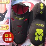 韩国正品自发热袜套足部保健袜防寒保暖室内脚套男女袜子地板鞋套