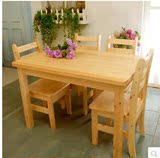 简约简约现代椅6人组装现代韩式实木松木餐桌小户型餐桌cnzuo