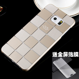 创意格子三星S6edge手机壳曲面屏G9250 s6edge+手机壳磨砂硬G9280