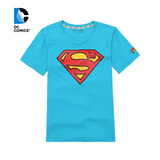 DC COMICS SUPERHEROES 超人经典LOGO情侣款T恤男女全棉短袖T恤