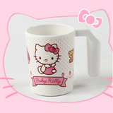 日本进口正品HelloKitty 宝宝刷牙杯/杯子可爱猫新干线图案牙刷杯