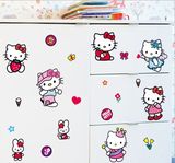 唯美特大号Hello Kitty 凯蒂猫儿童房墙贴纸贴画 女孩 衣柜冰箱贴