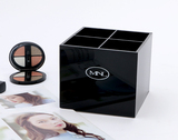 MNL奢华高贵香同款黑色化妆刷桶 美妆笔筒 收纳盒子 亚克力四格