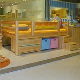 星星正品儿童家具 基础床 婴儿床 字母床 全实木单床 床底拖床特
