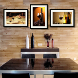 现代简约餐厅饭厅装饰画客厅有框画三联酒店宾馆墙挂壁画葡萄红酒
