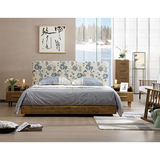 北欧实木床现代简约水曲柳床日式布艺软靠床1.8米单双人床卧室床