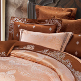 豪华金色高档床品贡缎提花被套床单款四件套 奢华欧美式床上用品