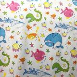 1.6米宽小动物儿童系列纯棉棉布斜纹单人床品床单被罩布料可定做
