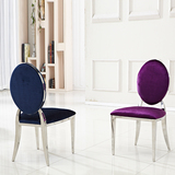 现代中式餐厅餐桌椅组合简约时尚客厅创意布艺椅子酒店家具定制