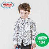 托马斯2016新款春季童装儿童立领衬衣宝宝上衣男童长袖纯棉白衬衫