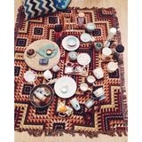 美式乡村布艺毯子土耳其kilim地毯家具毯沙发垫流苏民族印第安