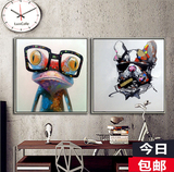 现代简约装饰画艺术动物手绘抽象画客厅沙发墙画 电表箱玄关挂画