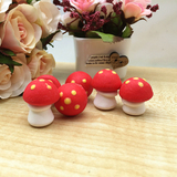 糖人 小蘑菇 可爱蛋糕装饰糖人 西点装饰品 红色蘑菇 6个一包