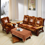 红木沙发坐垫 木头沙发垫 实木沙发坐垫带靠背厚联邦椅垫防滑