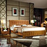实木床 白蜡木1.8米全实木床单双人床中式高档卧室家具新古典婚床