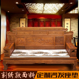 定做刺绣中式红木沙发坐垫抱枕靠垫沙发垫明清古典家具坐垫布艺