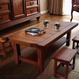 复古怀旧实木茶几仿古咖啡桌中式可折叠茶几榻榻米功夫茶桌小矮桌