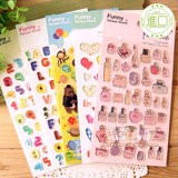 28包邮贴纸韩国文具funny水晶立体装饰可爱卡通相册手帐儿童贴画