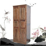 实木衣柜2门全樟木对开门整体简易储物柜简约现代衣橱定制特价邮
