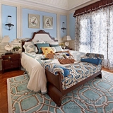 新中式古典手工腈纶地毯客厅茶几沙发地毯卧室床边样板间地毯定制