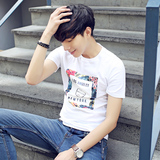 夏季男士短袖t恤男圆领韩版修身青少年日系潮牌夏天男装夏天T恤