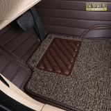 奔驰汽车脚垫GLK300ML350CLS高档全包围皮革丝圈双层两用轿车地毯