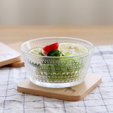 素宝 创意玻璃碗大号异形凸点 水果沙拉碗水果碗 透明玻璃餐具