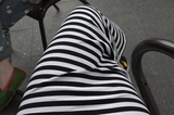 2015显瘦条纹莫代尔包臀后开叉半身长裙一步裙包邮
